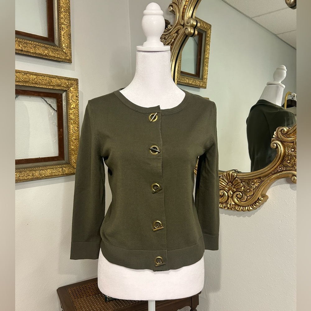 Premise Studio Olive Green Cardigan Size Small